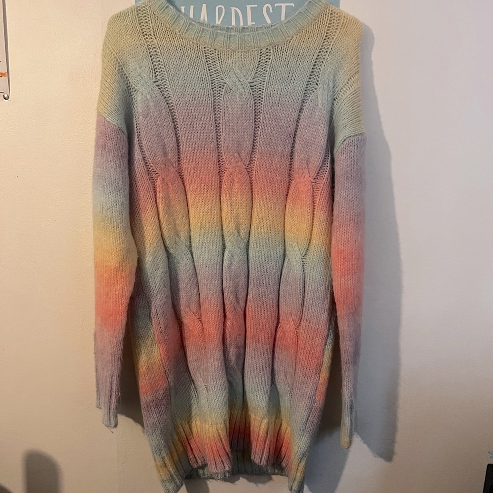 Rainbow sweater dress size small never worn perfect condition.